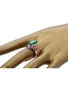 Ring Vintage Jewlery Emerald Original Vintage 14K Rose Gold vrc074r